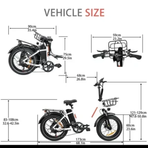 blj ebike 20x4.0 tire 750w 48v 13ah 20 inches men's and women's electric bicycle, suitable for urban beaches.