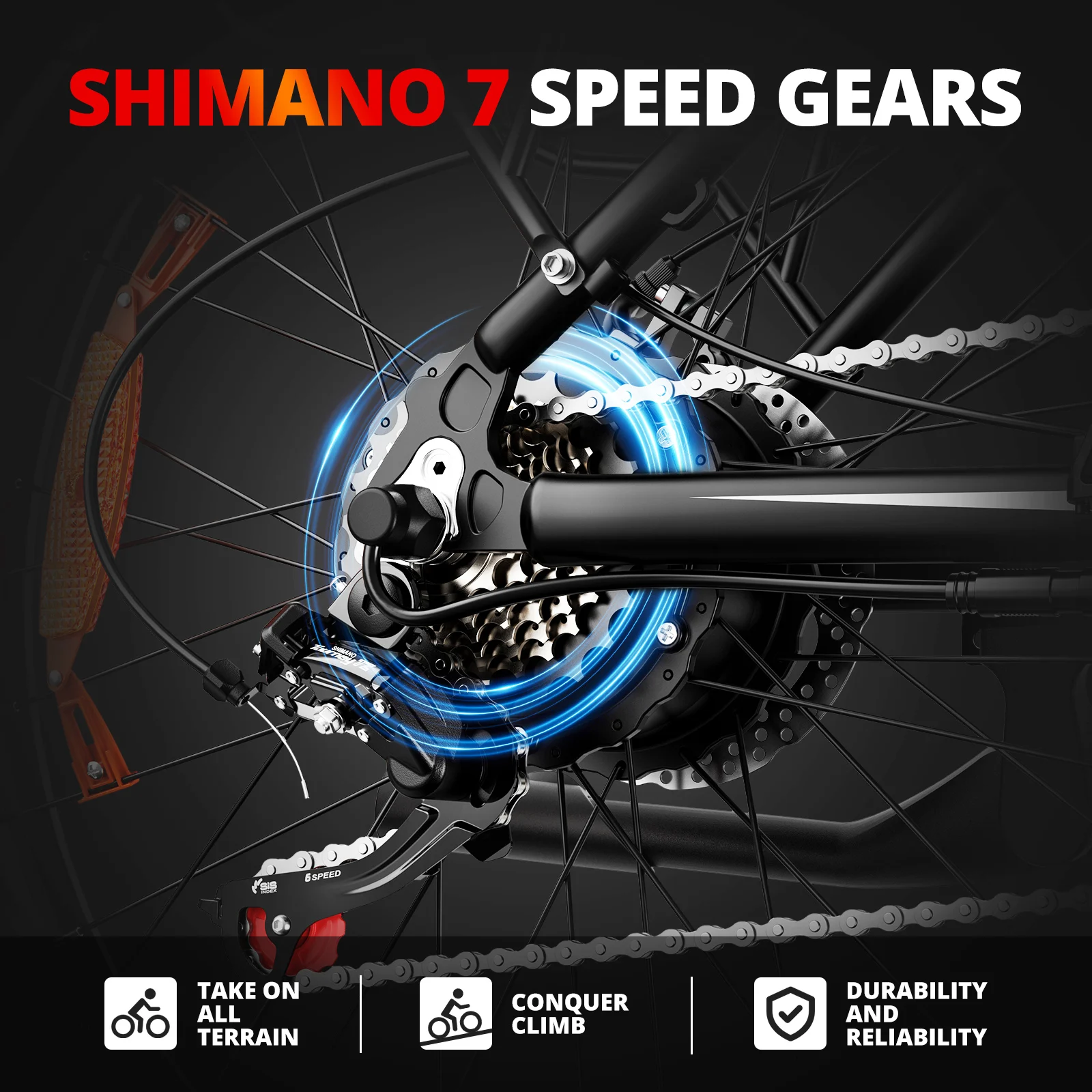 amyet eb26 electric bike for adults 1000w electric bicycle 48v 15ah e bike 26" fat tire mountain 31mph dual shock absorber ebike amyet eb26 electric bike for adults 1000w electric bicycle 48v 15ah e bike 26" fat tire mountain 31mph dual shock absorber ebike