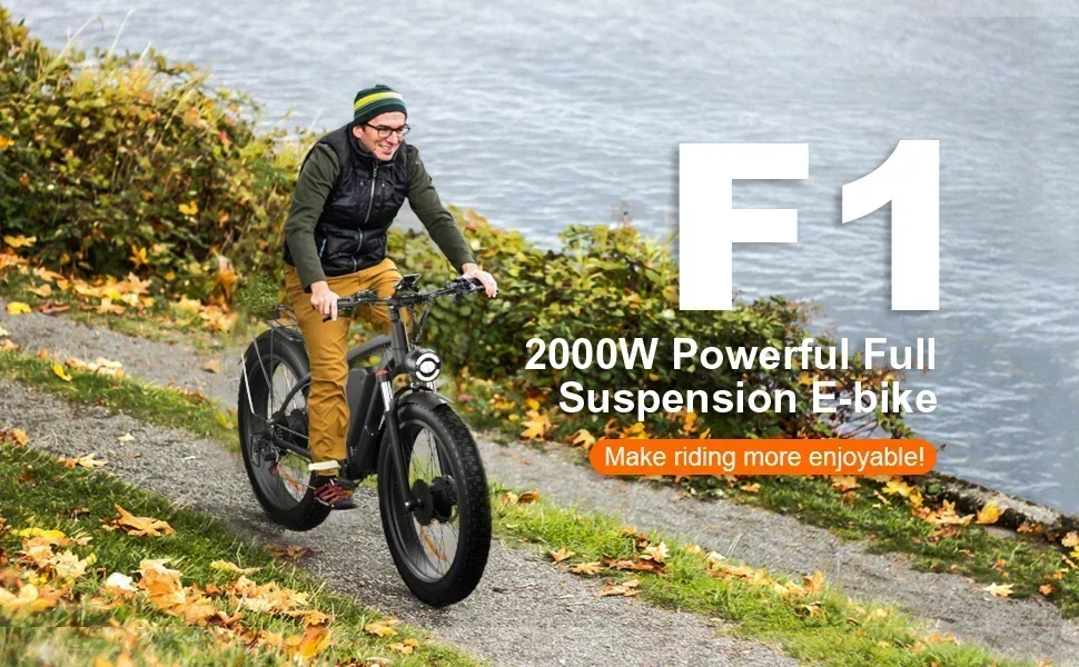 Ebike Electric bike Zeegr F1 2000W 48V 22.4AH Full suspension power Bicycle bike 26inch fat tire hidden Dual battery Snow Beach Kf S7a15f3aece6e4dd6b5c0a52ba4f05542u