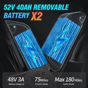 ridstar q20 52v40ah 2000w electric bike dual motor battery 20*4.0inch fat tire ebike mountain snow electric bicycle off road mtb