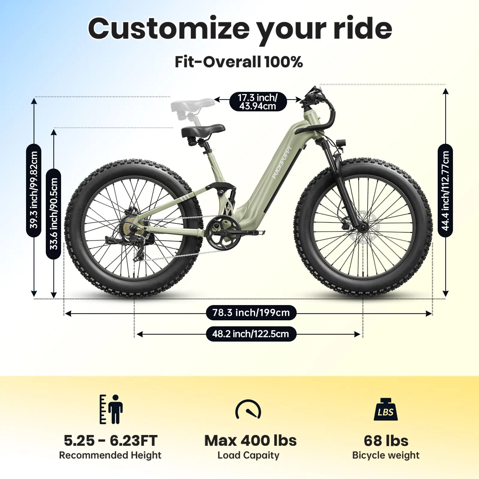 puckipuppy boxer st electric bike 960w 48v 20ah electric bicycles 26" x 4" fat tire full suspension ebike with 2 year warranty puckipuppy boxer st electric bike 960w 48v 20ah electric bicycles 26" x 4" fat tire full suspension ebike with 2 year warranty