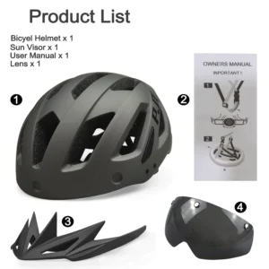 pjt new usb rechargeable led taillight bike helmet sun visor goggle men bicycle helmet sunglasses riding road mtb cycling helmet