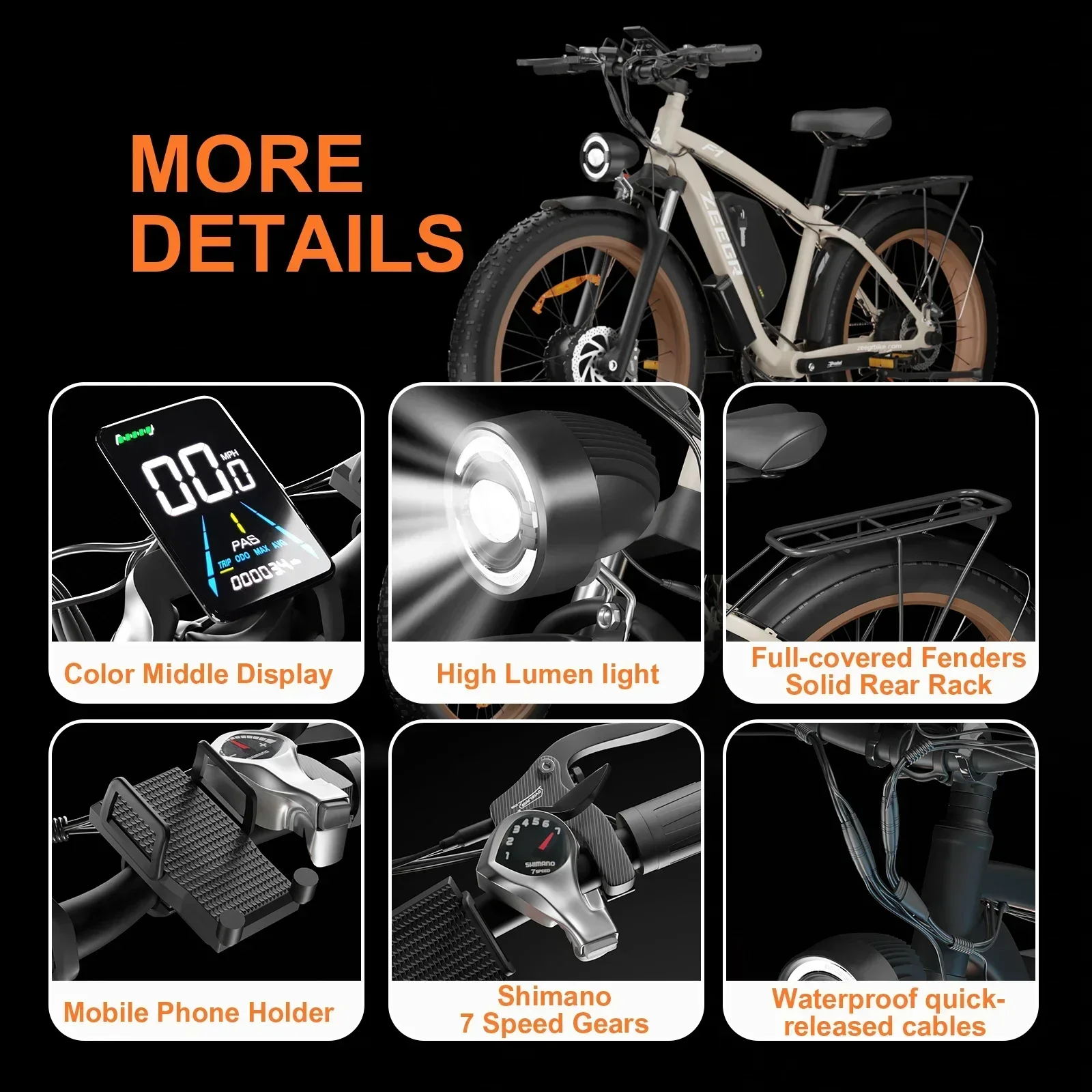 ebike electric bike zeegr f1 2000w 48v 22.4ah full suspension power bicycle bike 26inch fat tire hidden dual battery snow beach ebike electric bike zeegr f1 2000w 48v 22.4ah full suspension power bicycle bike 26inch fat tire hidden dual battery snow beach