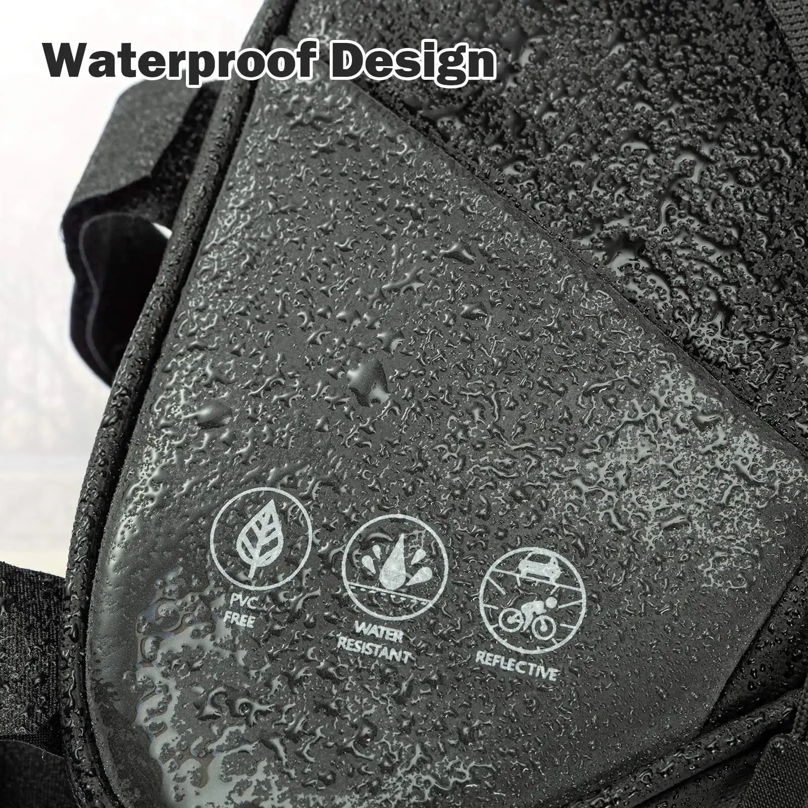 Waterproof Bike Saddle Bag 1.5L with Bottle Pocket & Reflective Strip Kf S9f2d9a1b476c4d4da0dd579f9be020b21