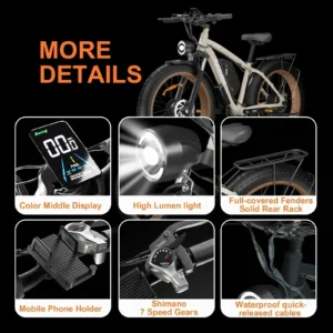 electric bike f1 2000w dual motor 48v 22ah battery adult electric bicycle 26inch tire hydraulic brake snow beach mountain e bike