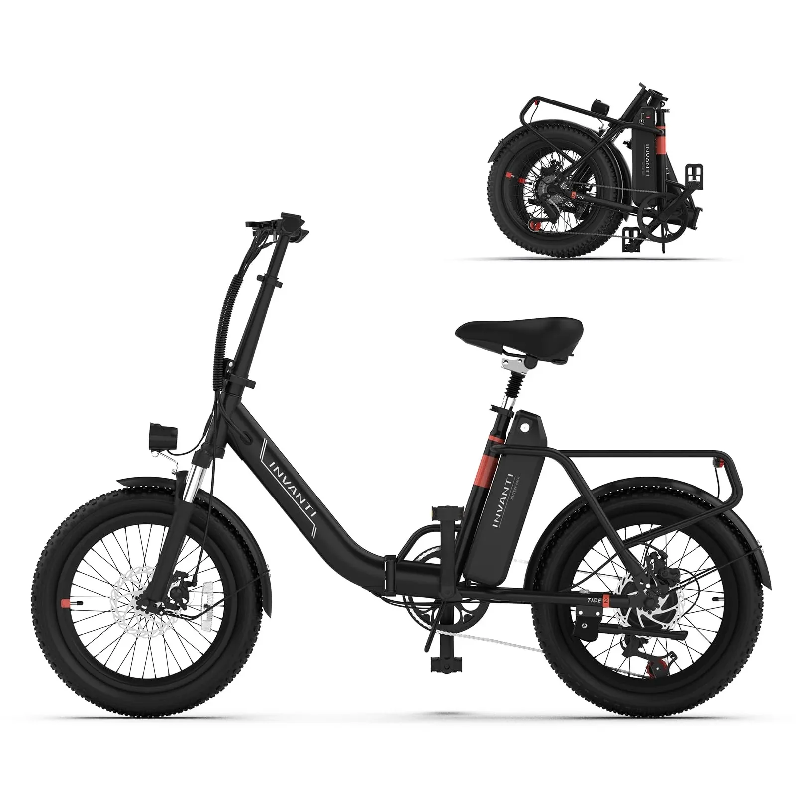 invanti tide2 20" folding electric bike 500w motor 48v 10.4ah battery black invanti tide2 20" folding electric bike 500w motor 48v 10.4ah battery black