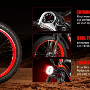 eoeotwo e01 electric bike adult 26" fat tire 1500w peak motor electric bicycle 34mph mountain e bike 60mile range 48v15ah e bike