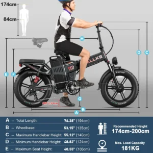 ebike h9 awd city electric bicycle 2000w folding 60ah ebike 20*4.0" fat tire mountain multiple shock absorption all terrain bike