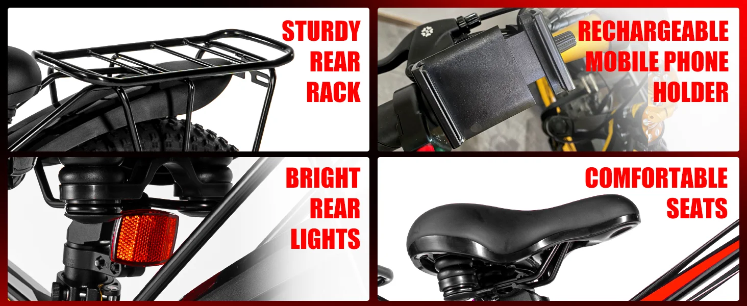 EOEOTWO E01 1000W Electric Bike 48V 15Ah – 26” Fat Tire E-Bike Kf Sb6cb5a7ef6a140cdb8d01df56a85b259p