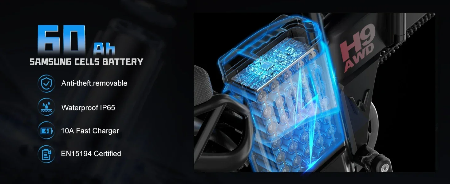 ebike h9 awd city electric bicycle 2000w folding 60ah ebike 20*4.0" fat tire mountain multiple shock absorption all terrain bike ebike h9 awd city electric bicycle 2000w folding 60ah ebike 20*4.0" fat tire mountain multiple shock absorption all terrain bike