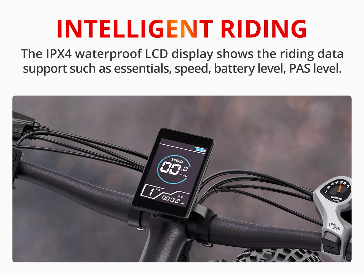 AMYET EB26 Electric Bike for Adults 1000W Electric Bicycle 48V 15AH E Bike 26" Fat Tire Mountain 31mph Dual Shock Absorber Ebike Kf Sbadb522a6636431da5653458fef1d31cg