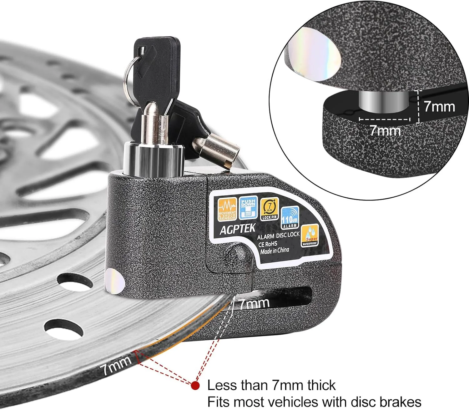 motorcycle scooter disc brake lock motor bicycle anti theft wheel disc brake lock waterproof security alarm protection motorcycle scooter disc brake lock motor bicycle anti theft wheel disc brake lock waterproof security alarm protection