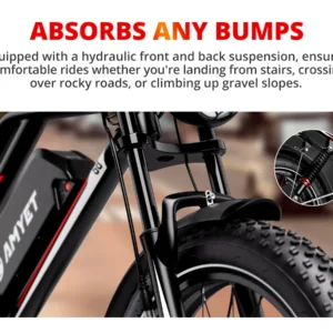 amyet s8 adults electric bike for men 2000w dual motor bicycle 48v 25ah battery 20" ebike electric e bikes mountain moped ebikes