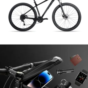 1l eva hard shell bicycle bag for mountain & road bikes front beam bag, waterproof top tube bag, cycling equipment