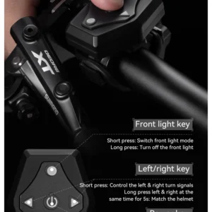 rockbros bike helmet light helmet with remote control rechargeable tail light bicycle cycling helmet intelligent safety helmet