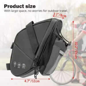 bike saddle bag waterproof bike rear under seat storage bag water bottle pocket cycling pouch for mtb mountain road bike 1.5l