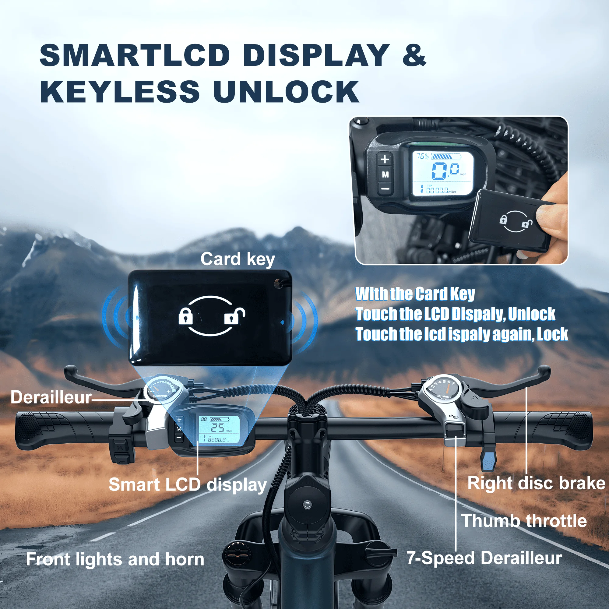 Aairsk GT900 26″ Electric Bike 400W (750W Peak) 25MPH, 40 Miles Kf Sf76ef4d148d94c82ad728de87c9070a1B