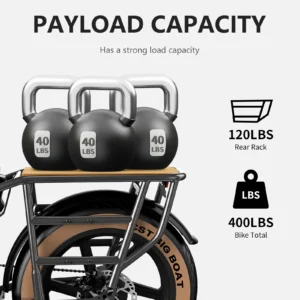 electric 750w aluminum alloy 48v30ah lithium battery central motor carry 330lb ebike adult cargo multiple shock absorption bike