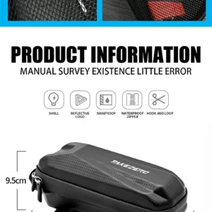 1l eva hard shell bicycle bag for mountain & road bikes front beam bag, waterproof top tube bag, cycling equipment