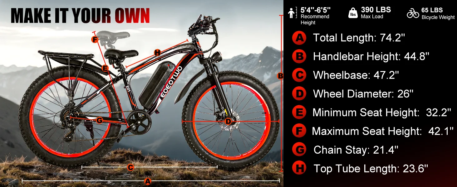 EOEOTWO E01 1000W Electric Bike 48V 15Ah – 26” Fat Tire E-Bike Kf Sfd883ff74260456cb43a18499b325d54I