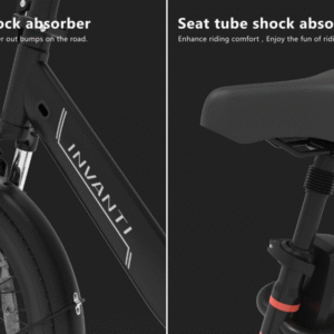 invanti tide2 20" folding electric bike 500w motor 48v 10.4ah battery black