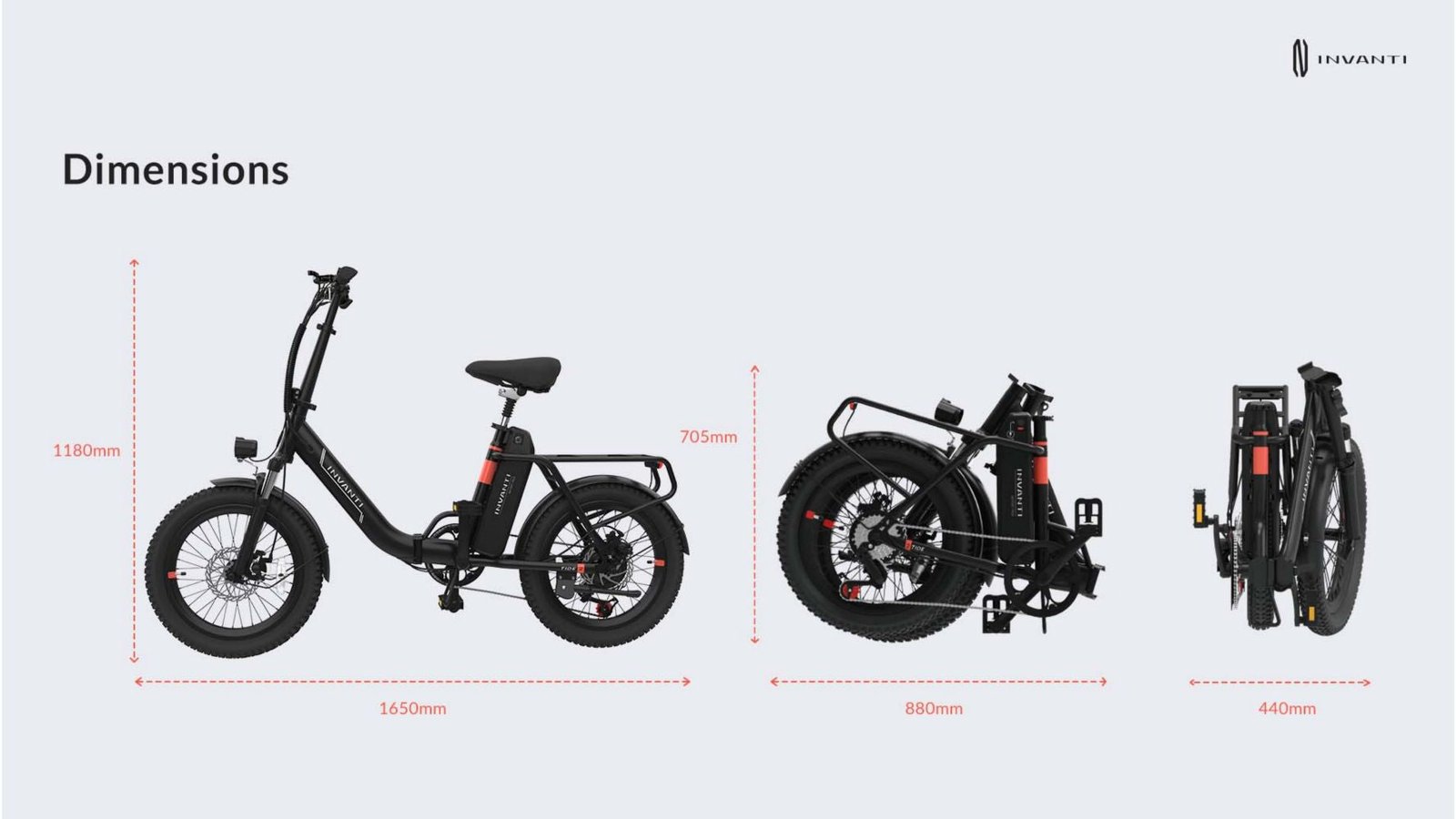 INVANTI TIDE2 20" Folding Electric Bike 500W Motor 48V 10.4Ah Battery - black S Files 1 0627 2532 4996 Files EB11 11