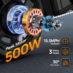 urlife f1l 14“ folding electric bike 500w peak motor 48v 7.5ah battery (us edition)